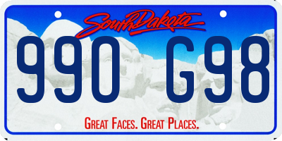 SD license plate 99OG98