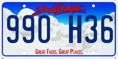 SD license plate 99OH36