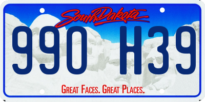 SD license plate 99OH39