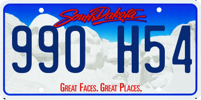 SD license plate 99OH54
