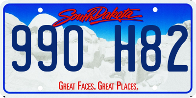 SD license plate 99OH82