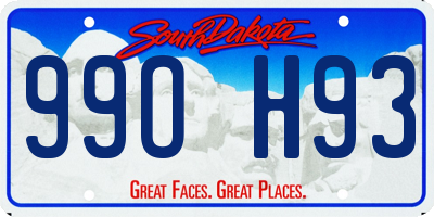 SD license plate 99OH93
