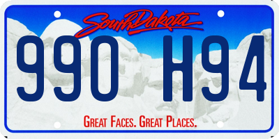SD license plate 99OH94