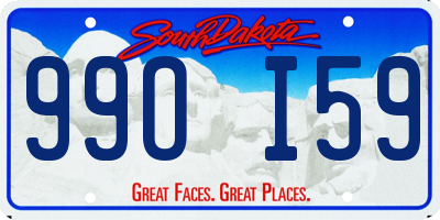 SD license plate 99OI59