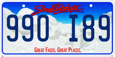SD license plate 99OI89