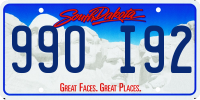 SD license plate 99OI92