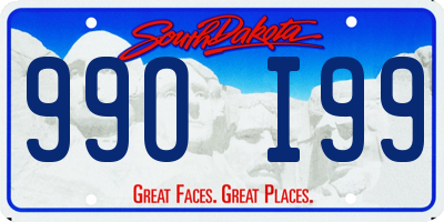 SD license plate 99OI99