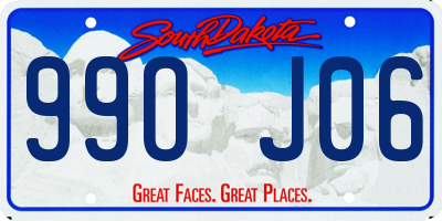 SD license plate 99OJ06