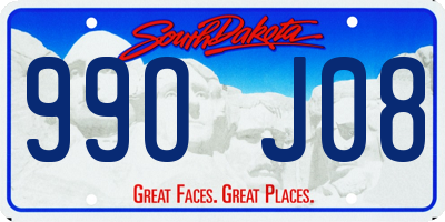 SD license plate 99OJ08