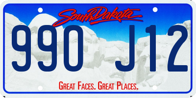 SD license plate 99OJ12