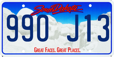 SD license plate 99OJ13