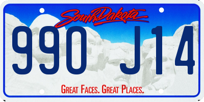 SD license plate 99OJ14