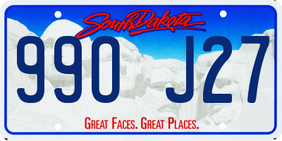 SD license plate 99OJ27