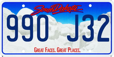 SD license plate 99OJ32