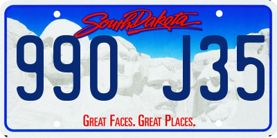 SD license plate 99OJ35