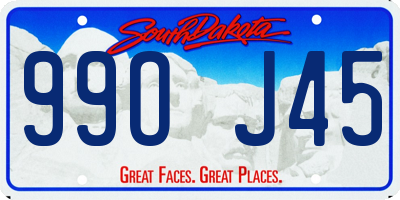 SD license plate 99OJ45