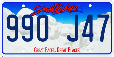 SD license plate 99OJ47
