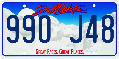 SD license plate 99OJ48