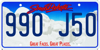SD license plate 99OJ50