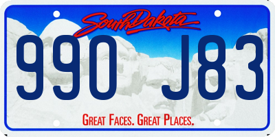 SD license plate 99OJ83