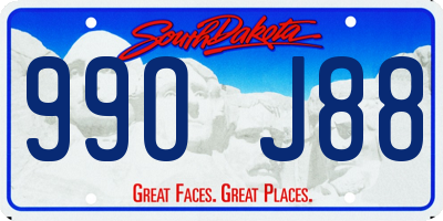 SD license plate 99OJ88