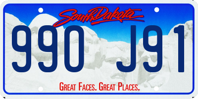 SD license plate 99OJ91