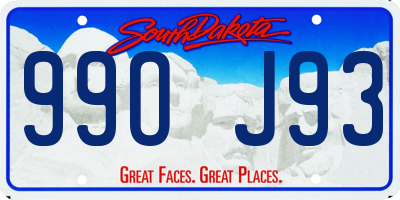 SD license plate 99OJ93
