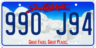 SD license plate 99OJ94