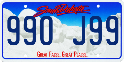 SD license plate 99OJ99