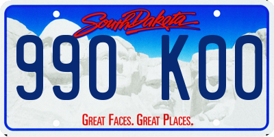 SD license plate 99OK00
