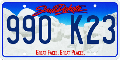 SD license plate 99OK23