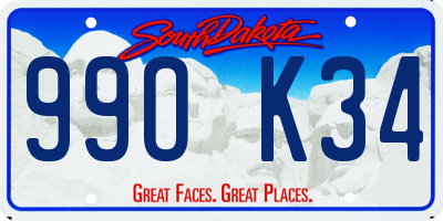 SD license plate 99OK34