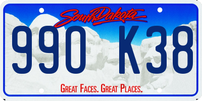 SD license plate 99OK38