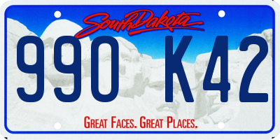 SD license plate 99OK42