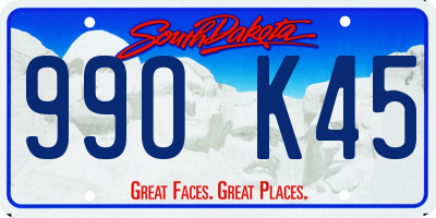 SD license plate 99OK45