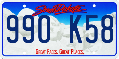 SD license plate 99OK58