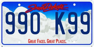 SD license plate 99OK99