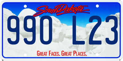 SD license plate 99OL23