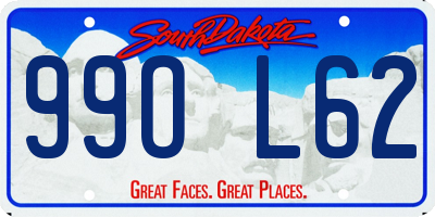 SD license plate 99OL62