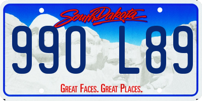 SD license plate 99OL89
