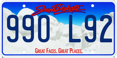 SD license plate 99OL92