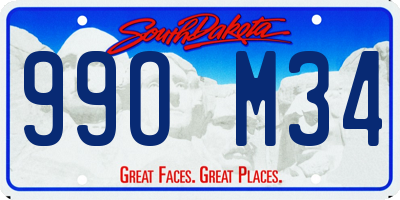 SD license plate 99OM34