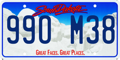 SD license plate 99OM38
