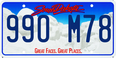 SD license plate 99OM78