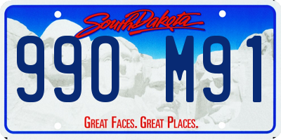 SD license plate 99OM91