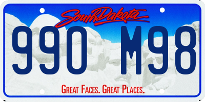 SD license plate 99OM98