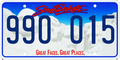 SD license plate 99OO15