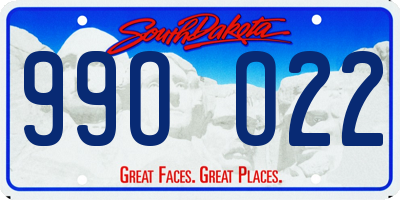 SD license plate 99OO22