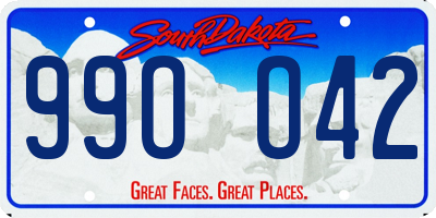 SD license plate 99OO42