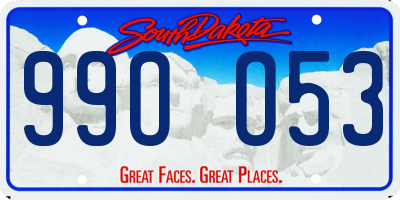 SD license plate 99OO53